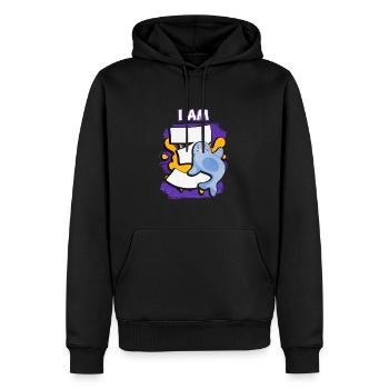 Ich Bin 3 Robbe - Männer Premium Bio Hoodie - Schwarz - Vorne - Nico (187cm)