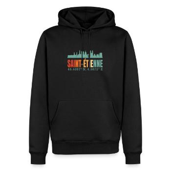 Saint-Étienne - Männer Premium Bio Hoodie - Schwarz - Vorne - Nico (187cm)