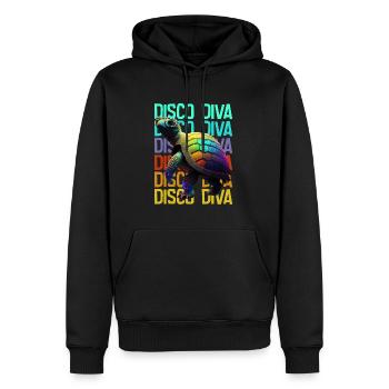 Turtle Disco Diva - Sweat à capuche Premium bio Homme - noir - Devant - Nico (187cm)