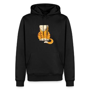Costume de chat - Sweat à capuche Premium bio Homme - noir - Devant - Nico (187cm)