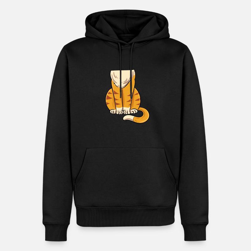 Costume de chat - Sweat à capuche Premium bio Homme - noir
