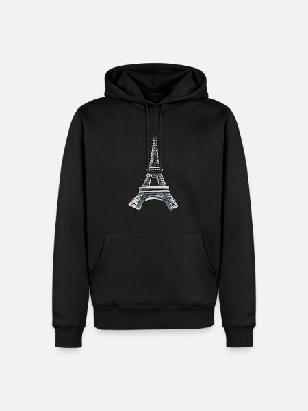 Eiffelturm Kostüm - Männer Premium Bio Hoodie - Schwarz