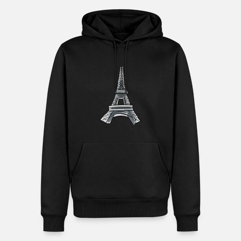 Costume de la Tour Eiffel - Sweat à capuche Premium bio Homme - noir