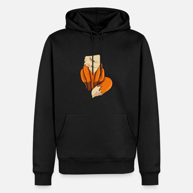 Fuchs-Kostüm - Männer Premium Bio Hoodie - Schwarz