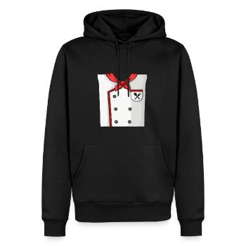 Costume de cuisine - Sweat à capuche Premium bio Homme - noir - Devant - Nico (187cm)