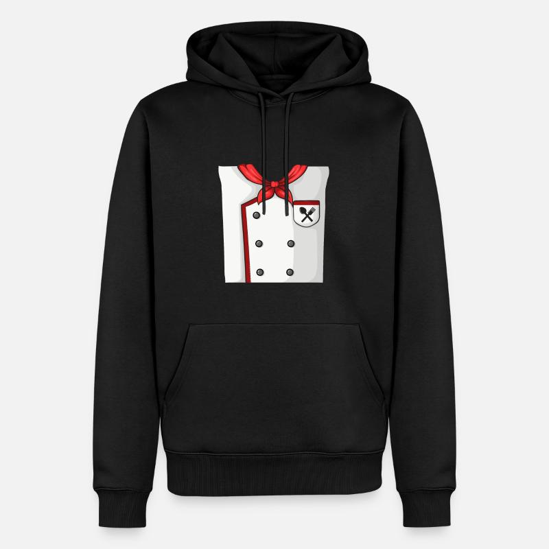 Koch-Kostüm - Männer Premium Bio Hoodie - Schwarz