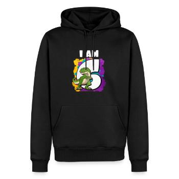6. Geburtstag - Männer Premium Bio Hoodie - Schwarz - Vorne - Nico (187cm)