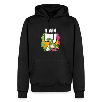 7. Geburtstag - Männer Premium Bio Hoodie - Schwarz - Vorne - Nico (187cm)