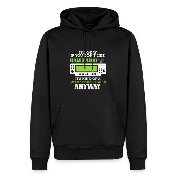 Amateur Radio Radio Funkter Cadeau - Sweat à capuche Premium bio Homme - noir - Devant - Nico (187cm)
