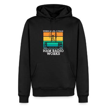 Amateur Radio Radio Funkter Cadeau - Sweat à capuche Premium bio Homme - noir - Devant - Nico (187cm)