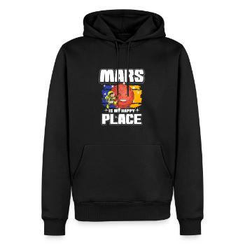 Mars Planet Cadeau - Sweat à capuche Premium bio Homme - noir - Devant - Nico (187cm)
