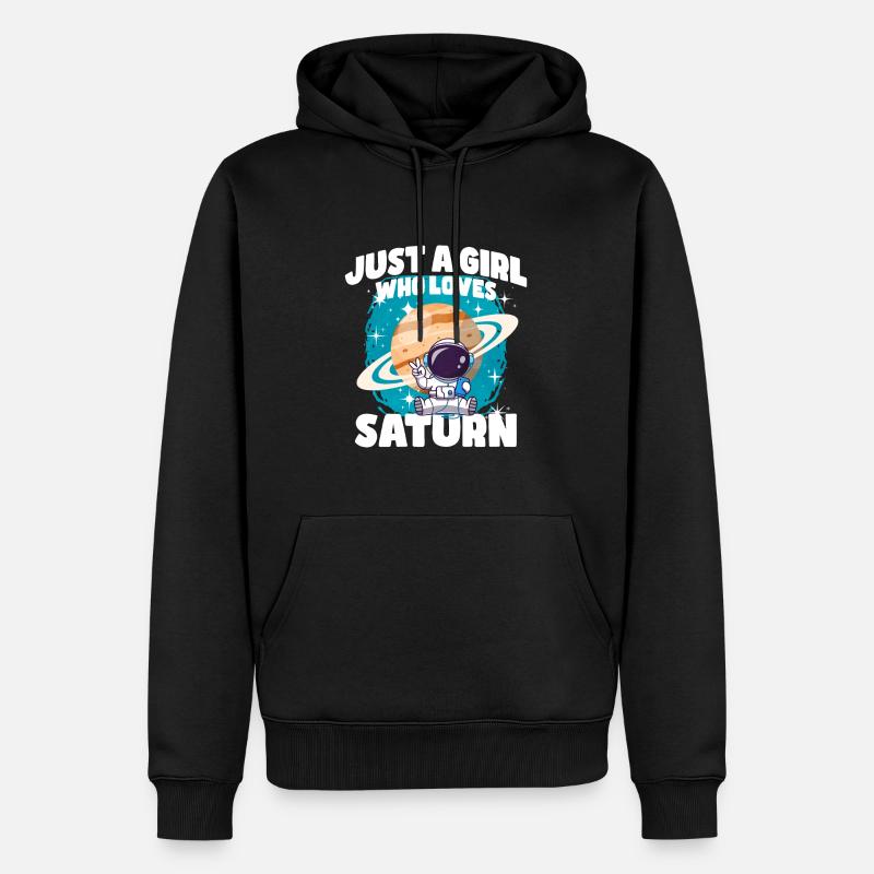 Fille Saturn Cadeau - Sweat à capuche Premium bio Homme - noir