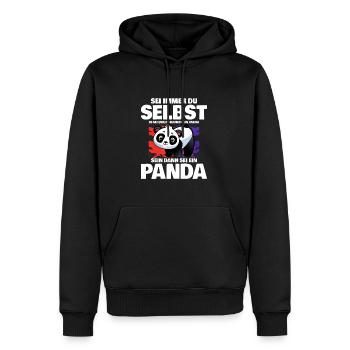 Lustiges Panda Outfit - Männer Premium Bio Hoodie - Schwarz - Vorne - Nico (187cm)