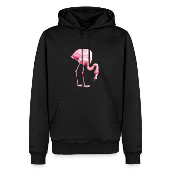 Flamant - Sweat à capuche Premium bio Homme - noir - Devant - Nico (187cm)