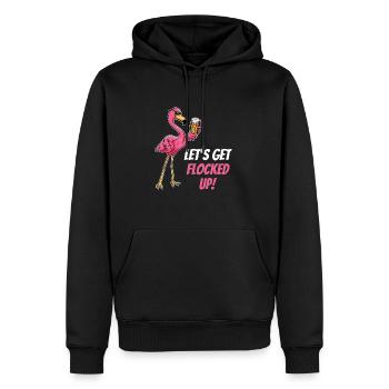 Flamant - Sweat à capuche Premium bio Homme - noir - Devant - Nico (187cm)