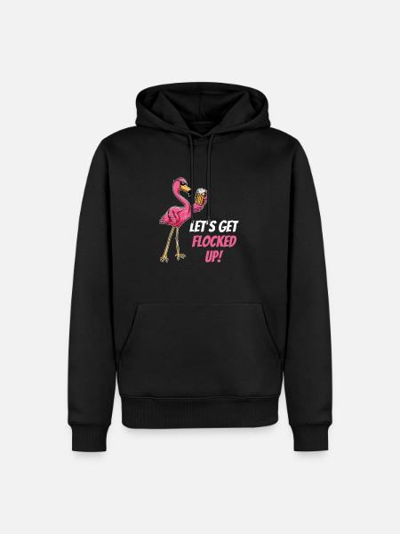 Flamingo - Men’s Premium Organic Hoodie - black
