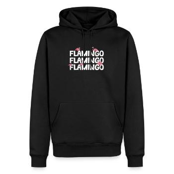 Flamant - Sweat à capuche Premium bio Homme - noir - Devant - Nico (187cm)