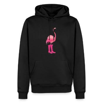 Flamant - Sweat à capuche Premium bio Homme - noir - Devant - Nico (187cm)