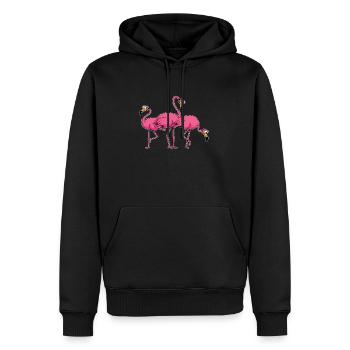 Flamant - Sweat à capuche Premium bio Homme - noir - Devant - Nico (187cm)