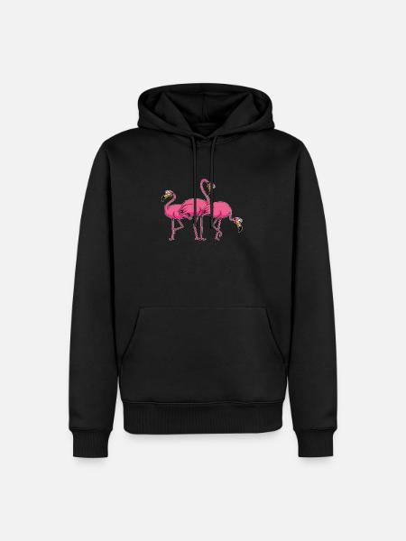 Flamingo - Men’s Premium Organic Hoodie - black