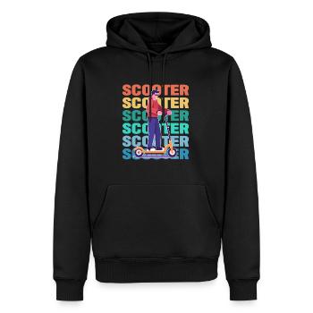 Scootering Boy Bunt - Männer Premium Bio Hoodie - Schwarz - Vorne - Nico (187cm)