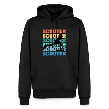 Scooter Bunt - Männer Premium Bio Hoodie - Schwarz - Vorne - Nico (187cm)