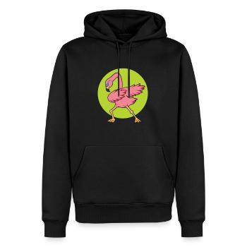 Flamingo Lustig Party Geschenk - Männer Premium Bio Hoodie - Schwarz - Vorne - Nico (187cm)