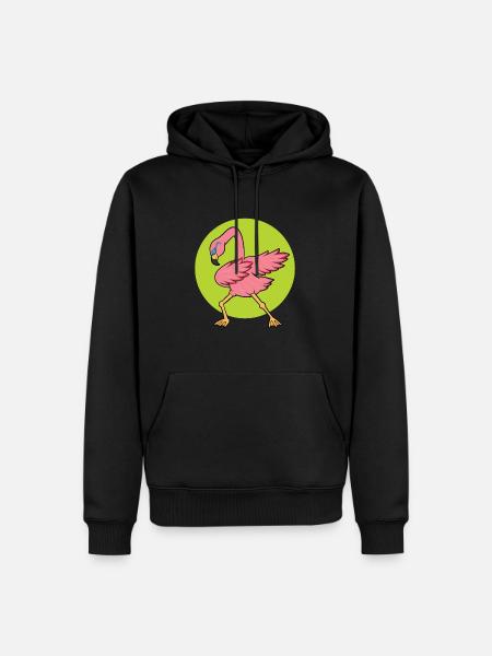Flamingo Funny Party Gift - Men’s Premium Organic Hoodie - black