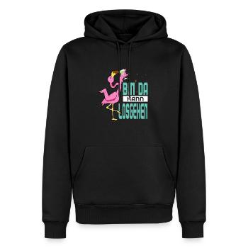Bin Da Kann Losgehen - Männer Premium Bio Hoodie - Schwarz - Vorne - Nico (187cm)