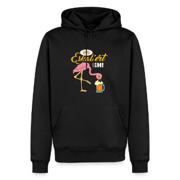Es Eskaliert Eh - Männer Premium Bio Hoodie - Schwarz - Vorne - Nico (187cm)