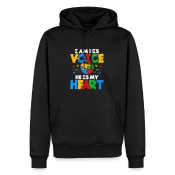 Cadeau autisme autisme - Sweat à capuche Premium bio Homme - noir - Devant - Nico (187cm)