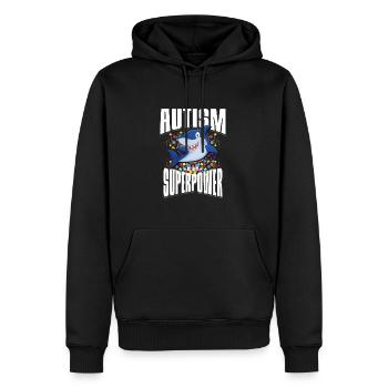 Cadeau autisme autisme - Sweat à capuche Premium bio Homme - noir - Devant - Nico (187cm)