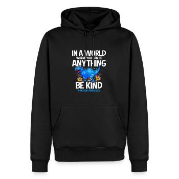 Cadeau autisme autisme - Sweat à capuche Premium bio Homme - noir - Devant - Nico (187cm)