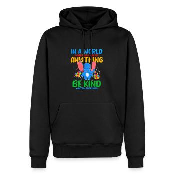 Cadeau autisme autisme - Sweat à capuche Premium bio Homme - noir - Devant - Nico (187cm)