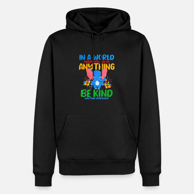 Cadeau autisme autisme - Sweat à capuche Premium bio Homme - noir