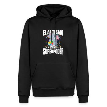 Cadeau autisme autisme - Sweat à capuche Premium bio Homme - noir - Devant - Nico (187cm)