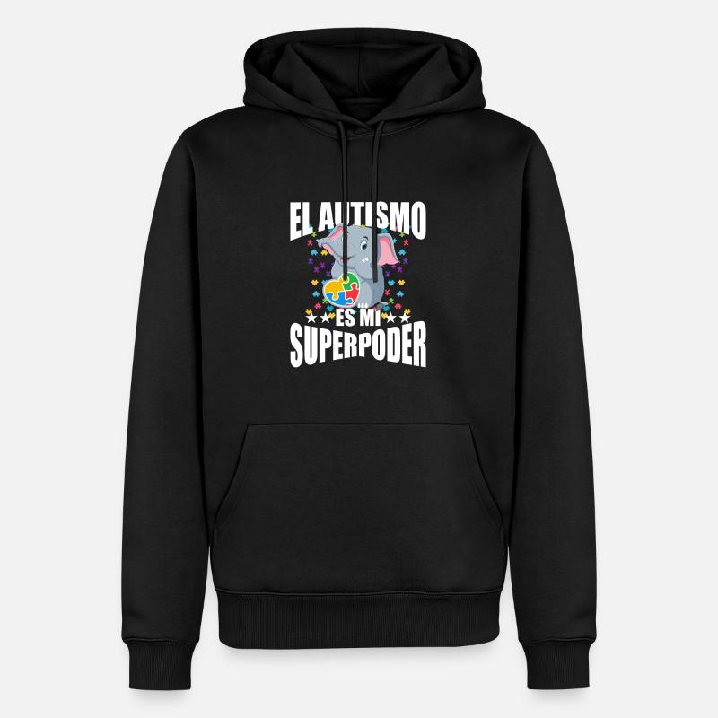 Cadeau autisme autisme - Sweat à capuche Premium bio Homme - noir