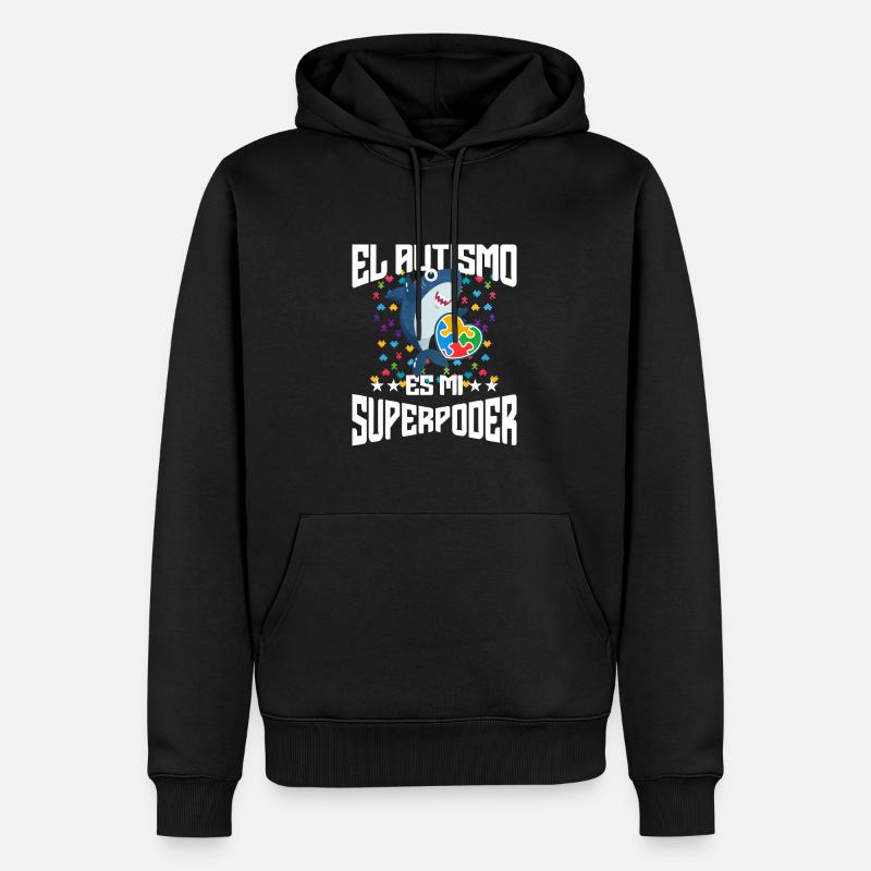 Cadeau autisme autisme - Sweat à capuche Premium bio Homme - noir