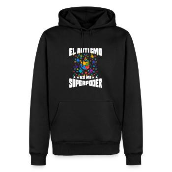 Cadeau autisme autisme - Sweat à capuche Premium bio Homme - noir - Devant - Nico (187cm)