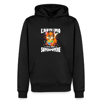 Cadeau autisme autisme - Sweat à capuche Premium bio Homme - noir - Devant - Nico (187cm)