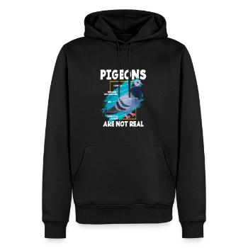 Taube - Männer Premium Bio Hoodie - Schwarz - Vorne - Nico (187cm)
