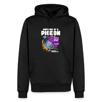 Taube - Männer Premium Bio Hoodie - Schwarz - Vorne - Nico (187cm)
