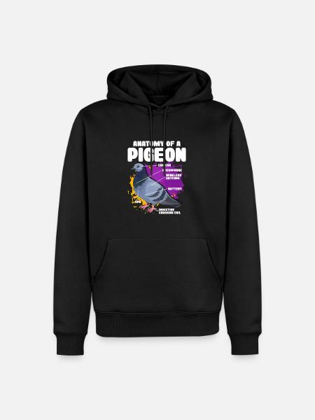 Dove - Men’s Premium Organic Hoodie - black