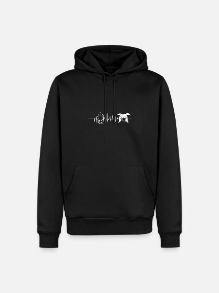 Bubble Tea Anime Heartbeat - Men’s Premium Organic Hoodie - black