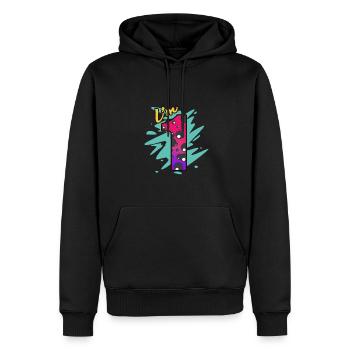 1. Geburtstag - Männer Premium Bio Hoodie - Schwarz - Vorne - Nico (187cm)