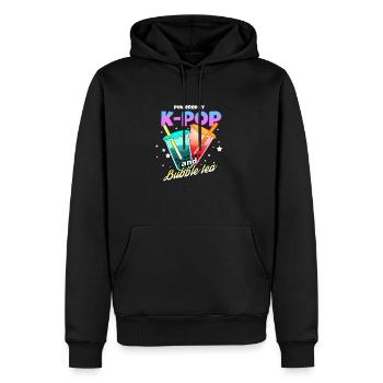K Pop Und Bubble Tee - Männer Premium Bio Hoodie - Schwarz - Vorne - Nico (187cm)