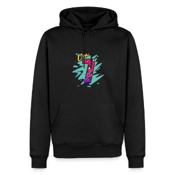 7. Geburtstag - Männer Premium Bio Hoodie - Schwarz - Vorne - Nico (187cm)