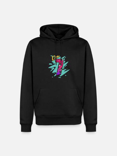 7th birthday - Men’s Premium Organic Hoodie - black