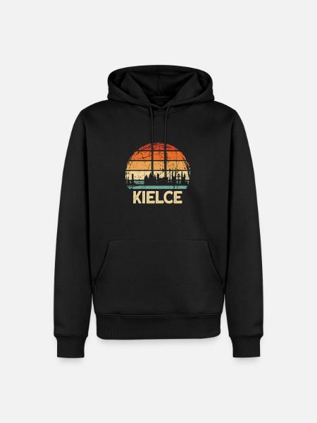 Pologne Kielce Skyline - Sweat à capuche Premium bio Homme - noir