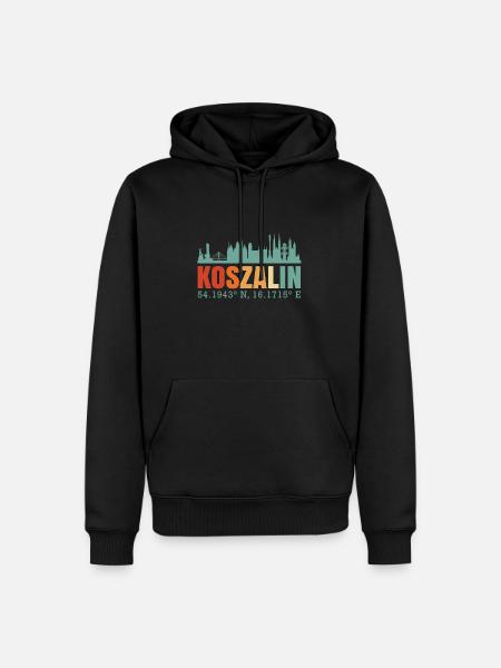 Poland Koszalin Skyline - Men’s Premium Organic Hoodie - black